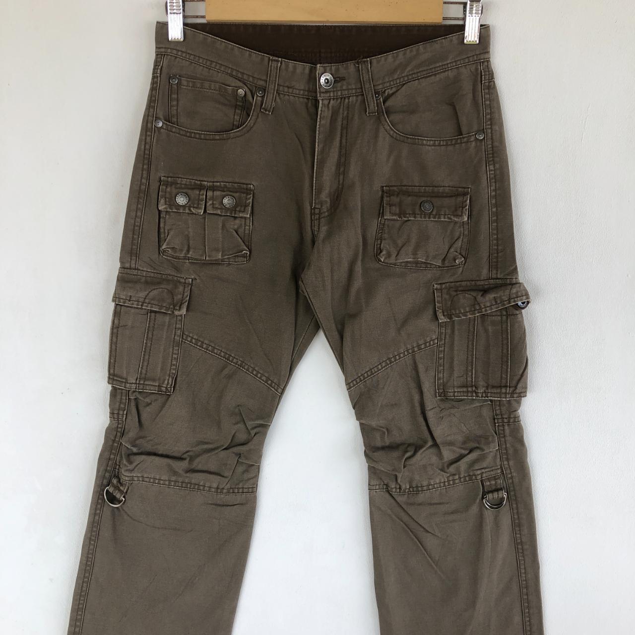 Vintage Japanese Cargo Pants Multi Pocket Pants... - Depop