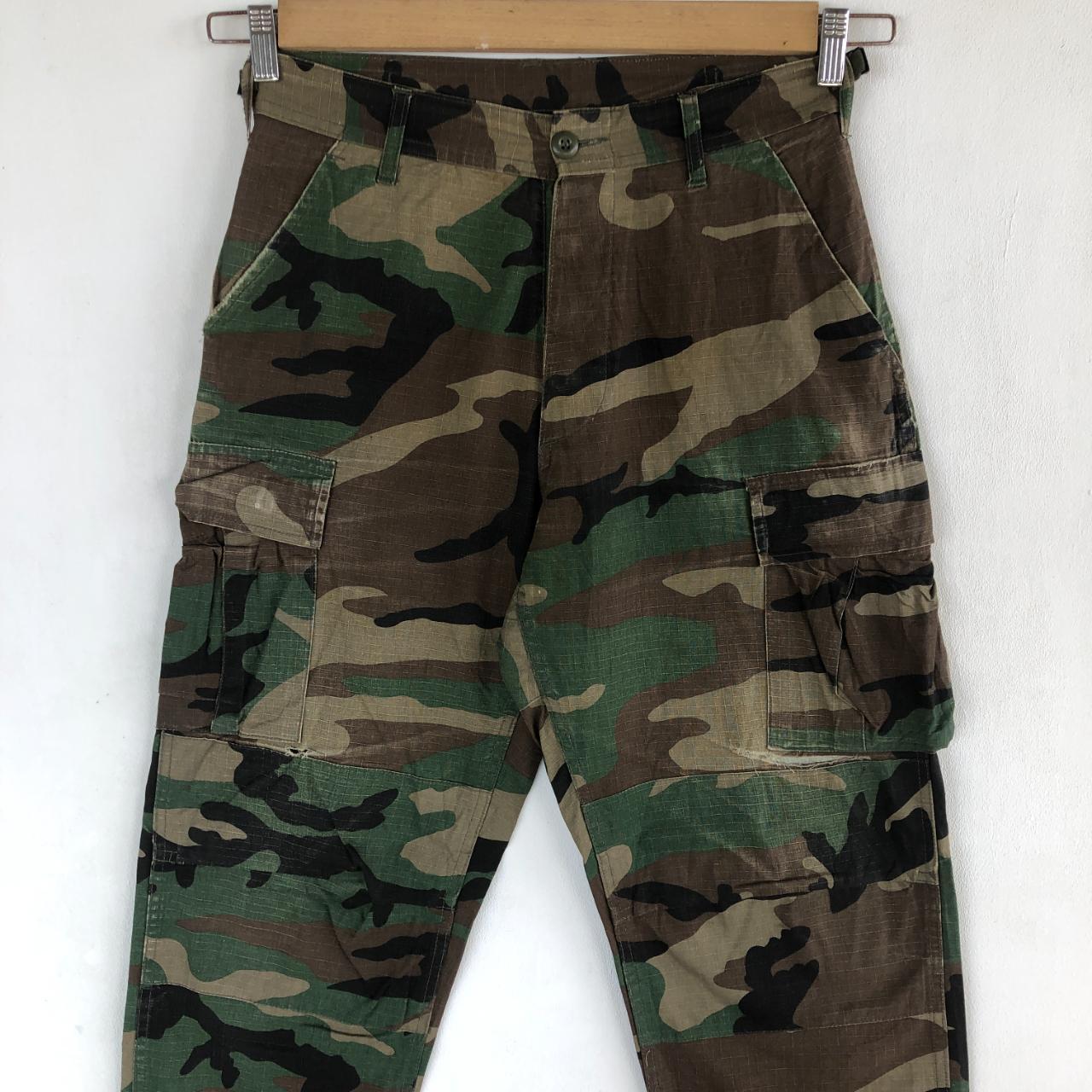 Vintage Army Cargo Pants Fatigue Camouflage Utility... - Depop