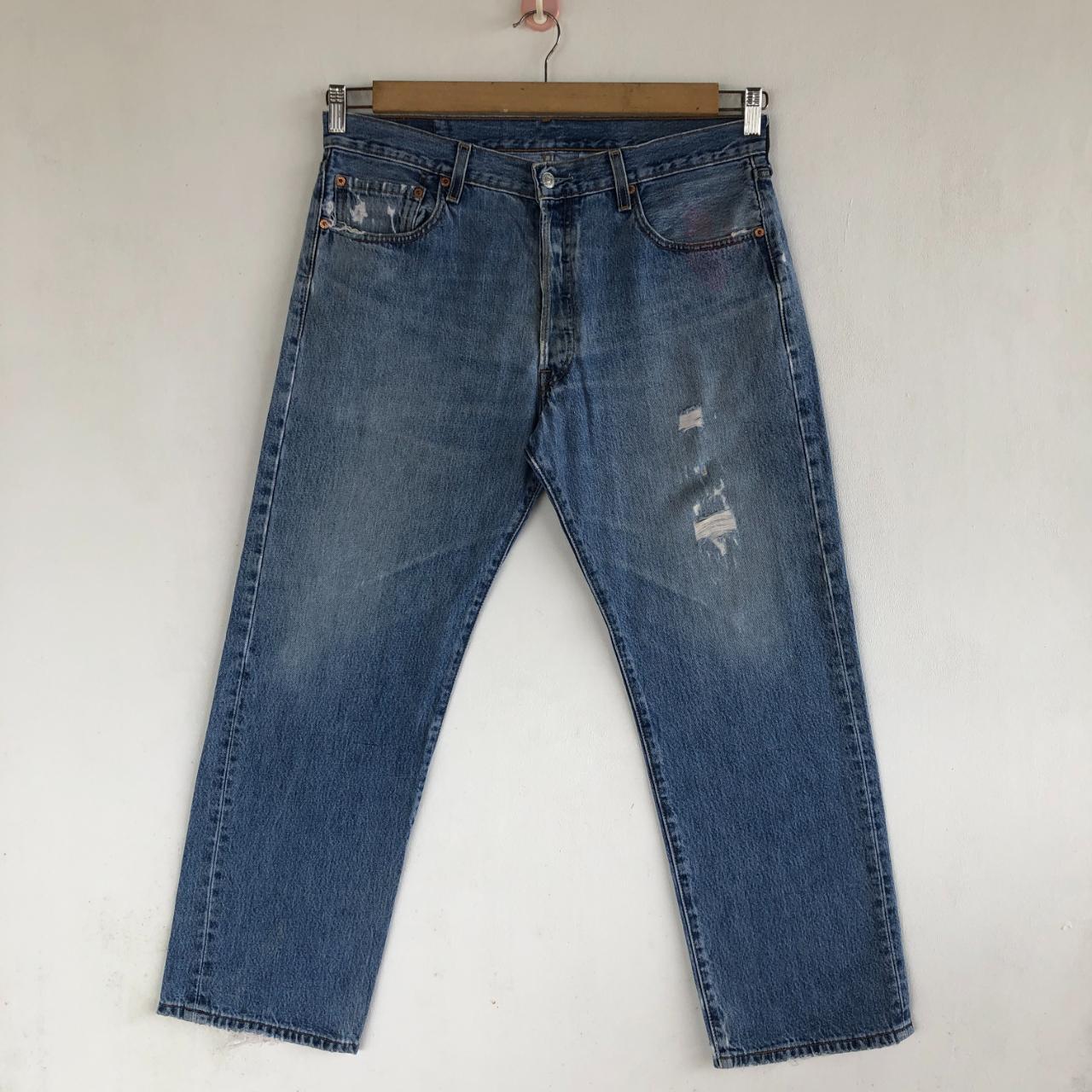 Vintage Levi's 501 Distressed Jeans Levis 501 Denim... - Depop