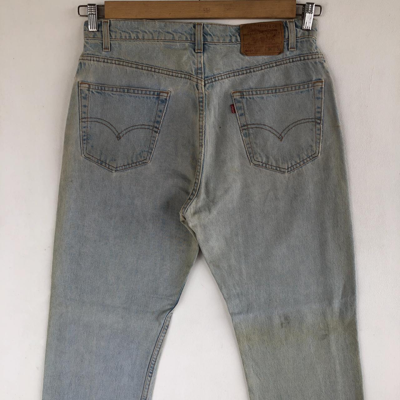 Vintage Levis Jeans Light Wash Levis 505 Denim... - Depop