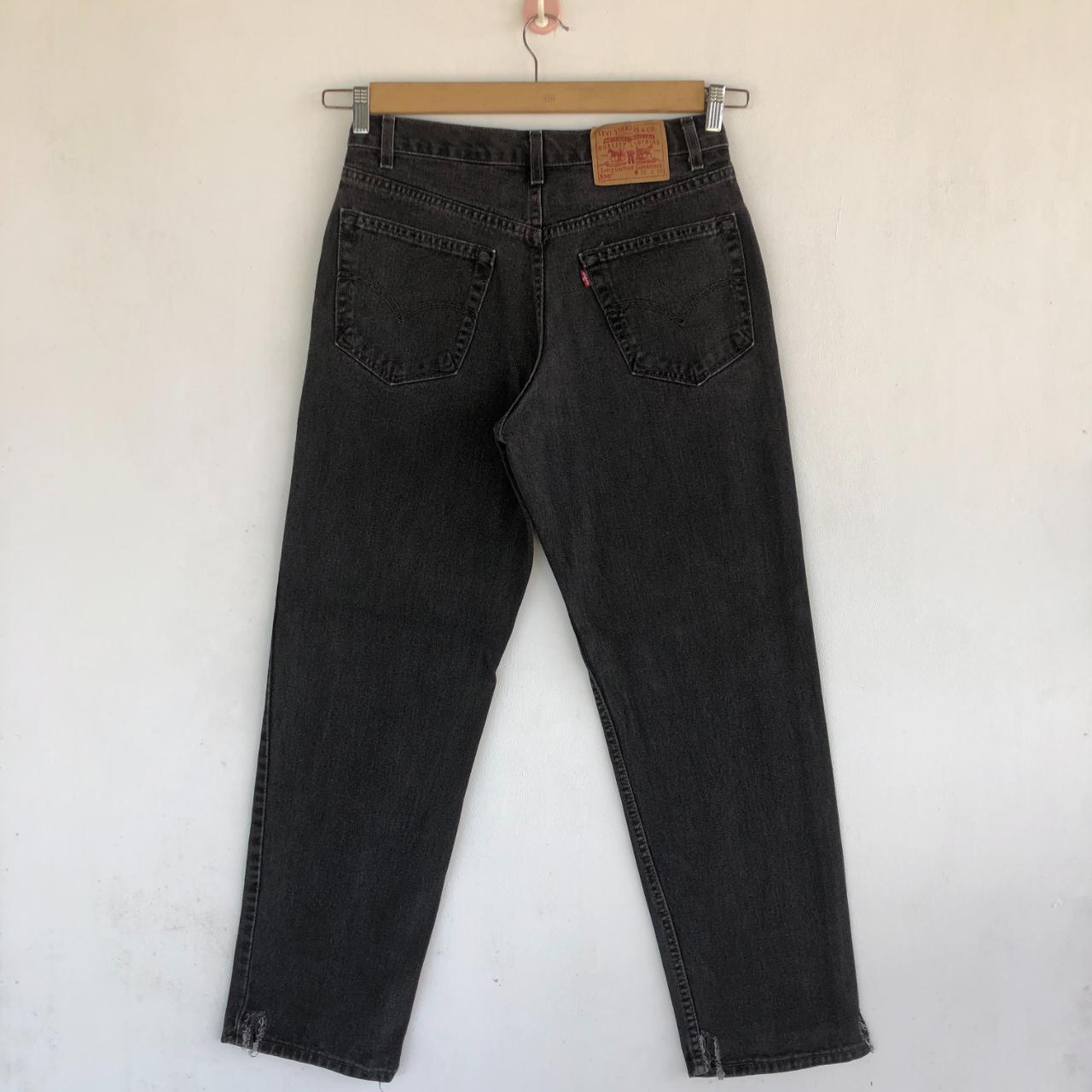 Vintage Levis Jeans Super Black Levis 550 Denim... - Depop