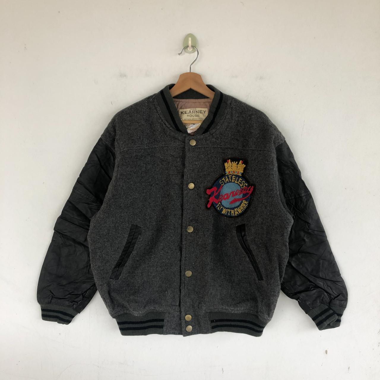 Vintage Kearney House Japan Varsity Wool Leather... - Depop