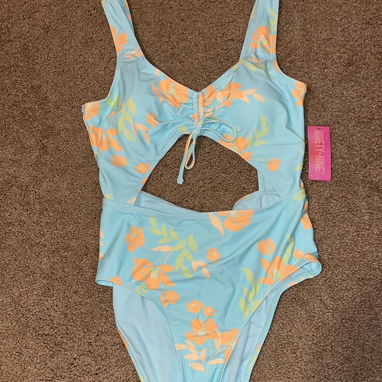 Ninety-Nine° NWT Aloha Tropics Ruched Cutout Depop
