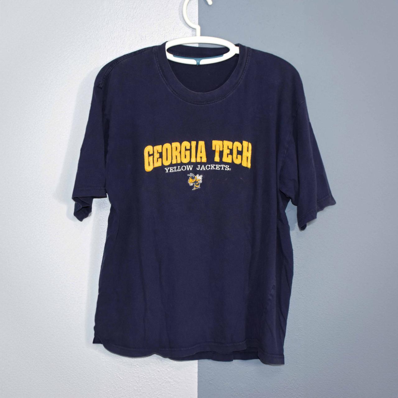 Vintage 90s Georgia Tech Yellow Jackets T Shirt •... - Depop