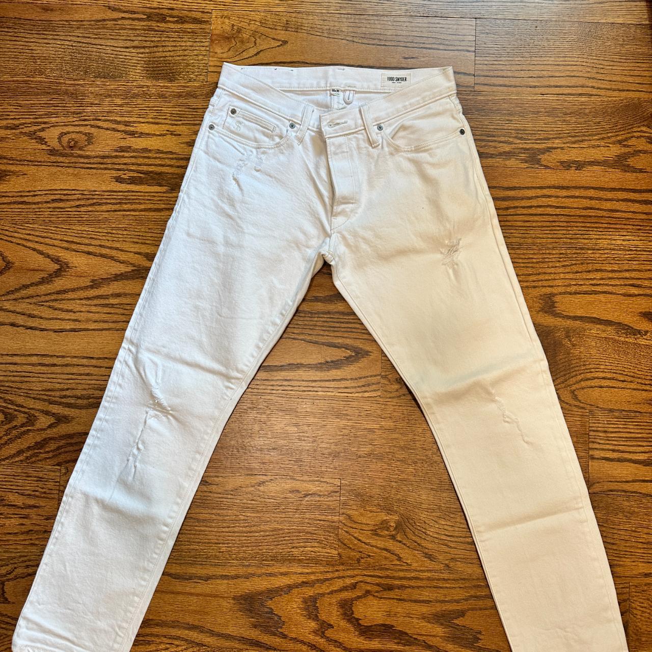 Slim Japanese Stretch Selvedge Jean in White