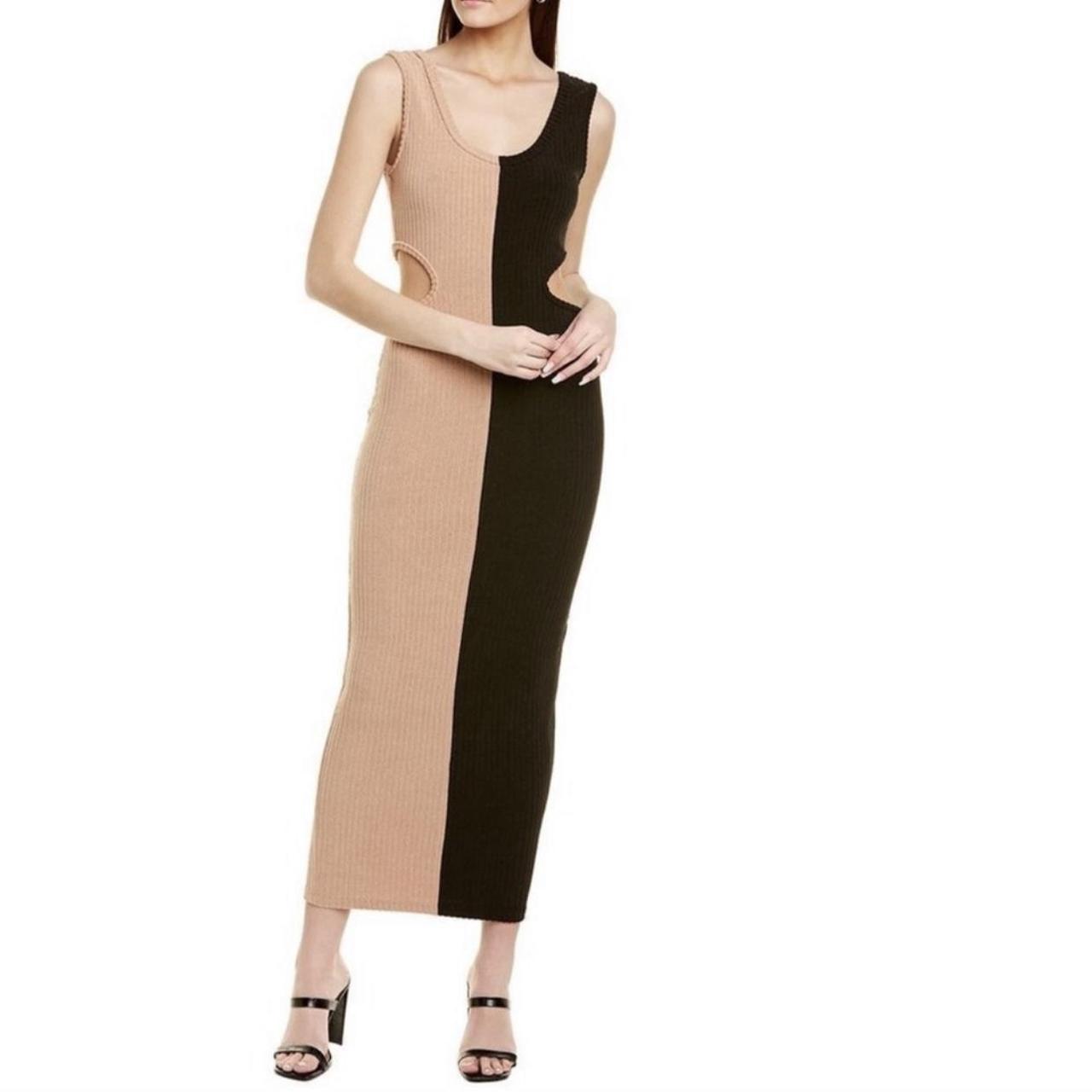 Pixie Terry Cloth Maxi Dress Sleeveless, Two-tone... - Depop