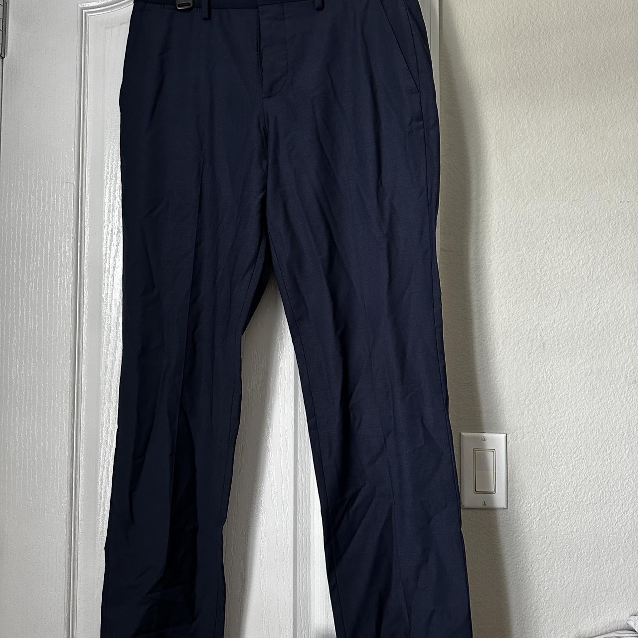 Express Men's Navy Trousers Depop