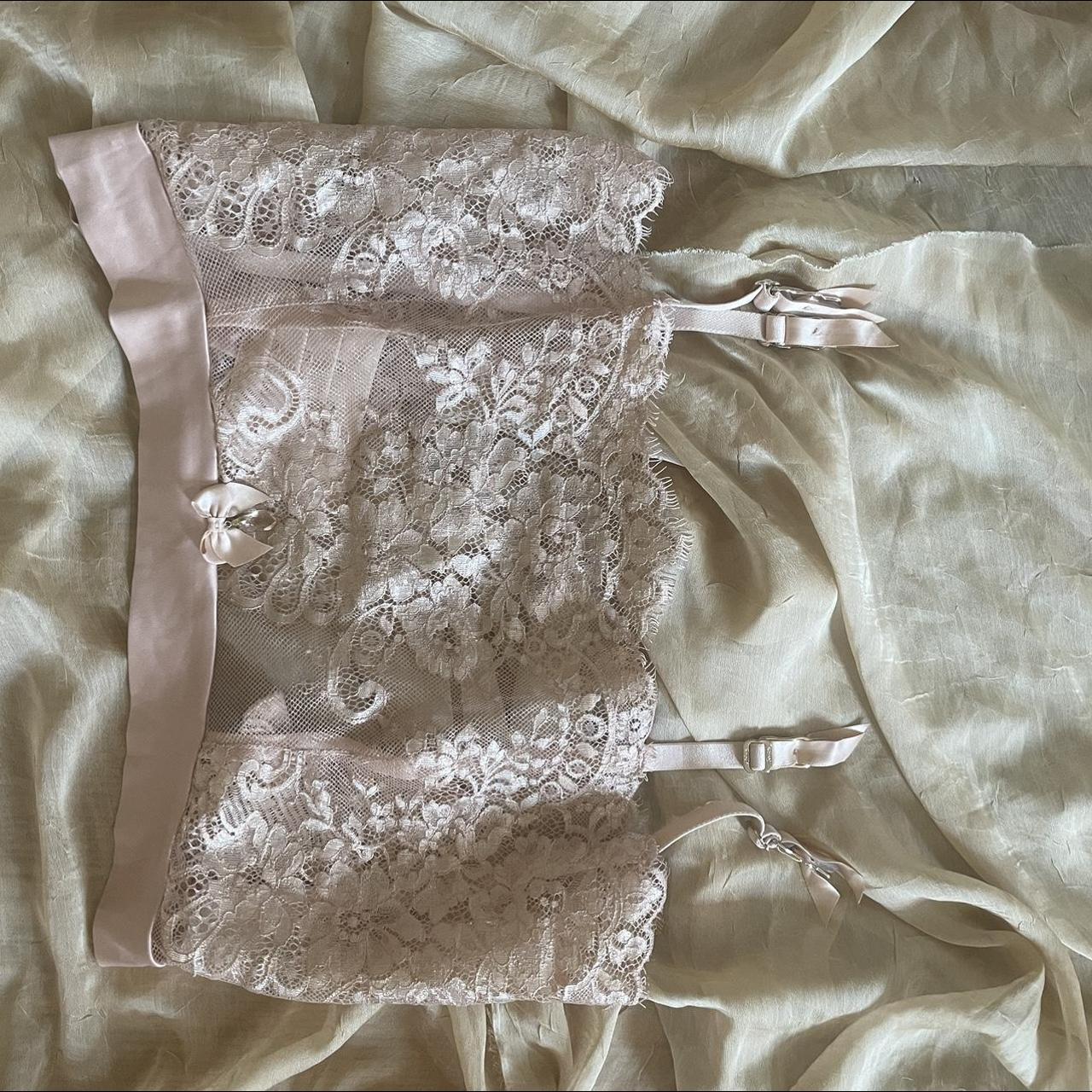 Honey Birdette Women's Pink and Cream Underwear | Depop