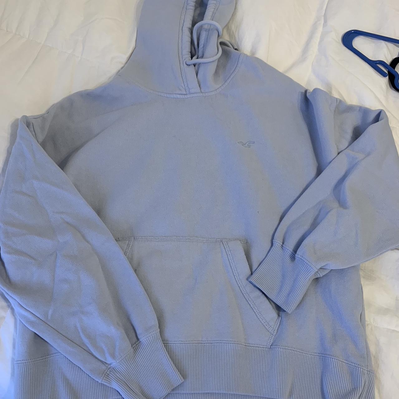 Light blue hoodie online hollister