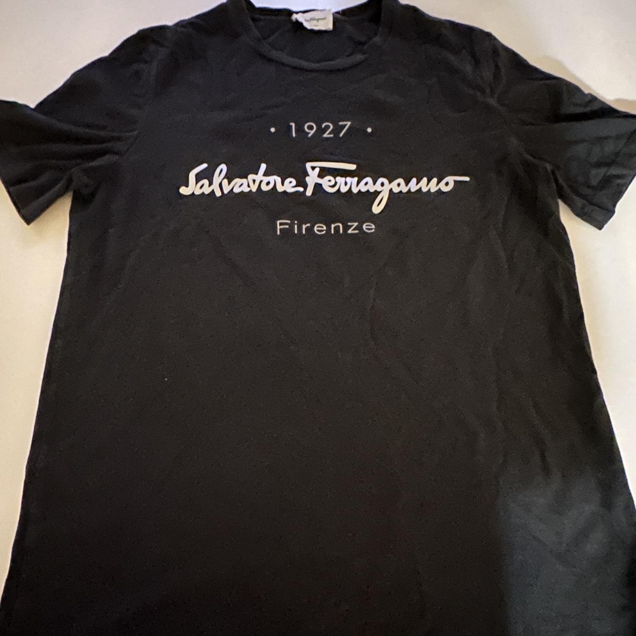 ジャケット SALVATORE FERRAGAMO Black Silk Shirt 1.jpg
