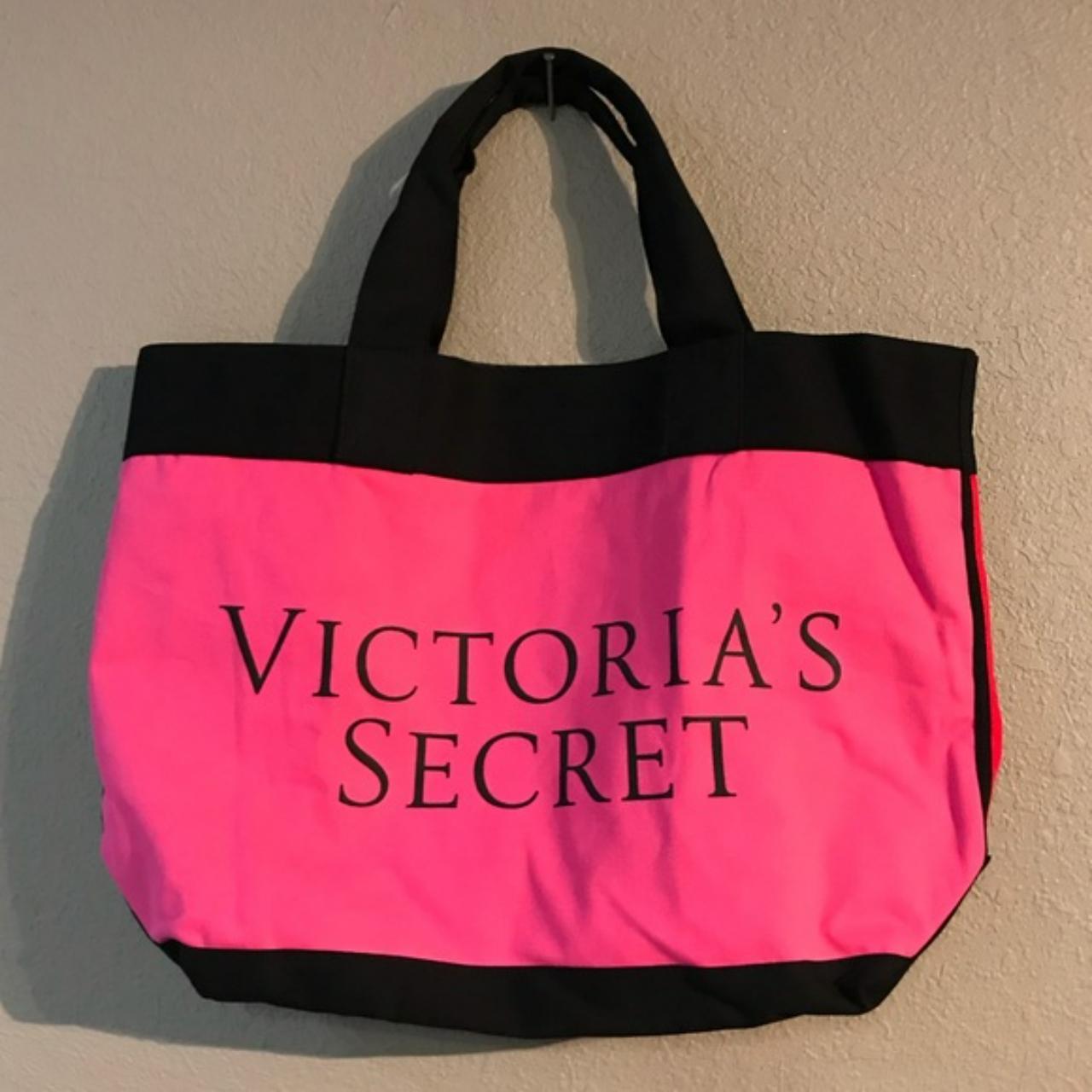 Pink and Red Pink Victoria’s Secret Tote Bag. This... - Depop