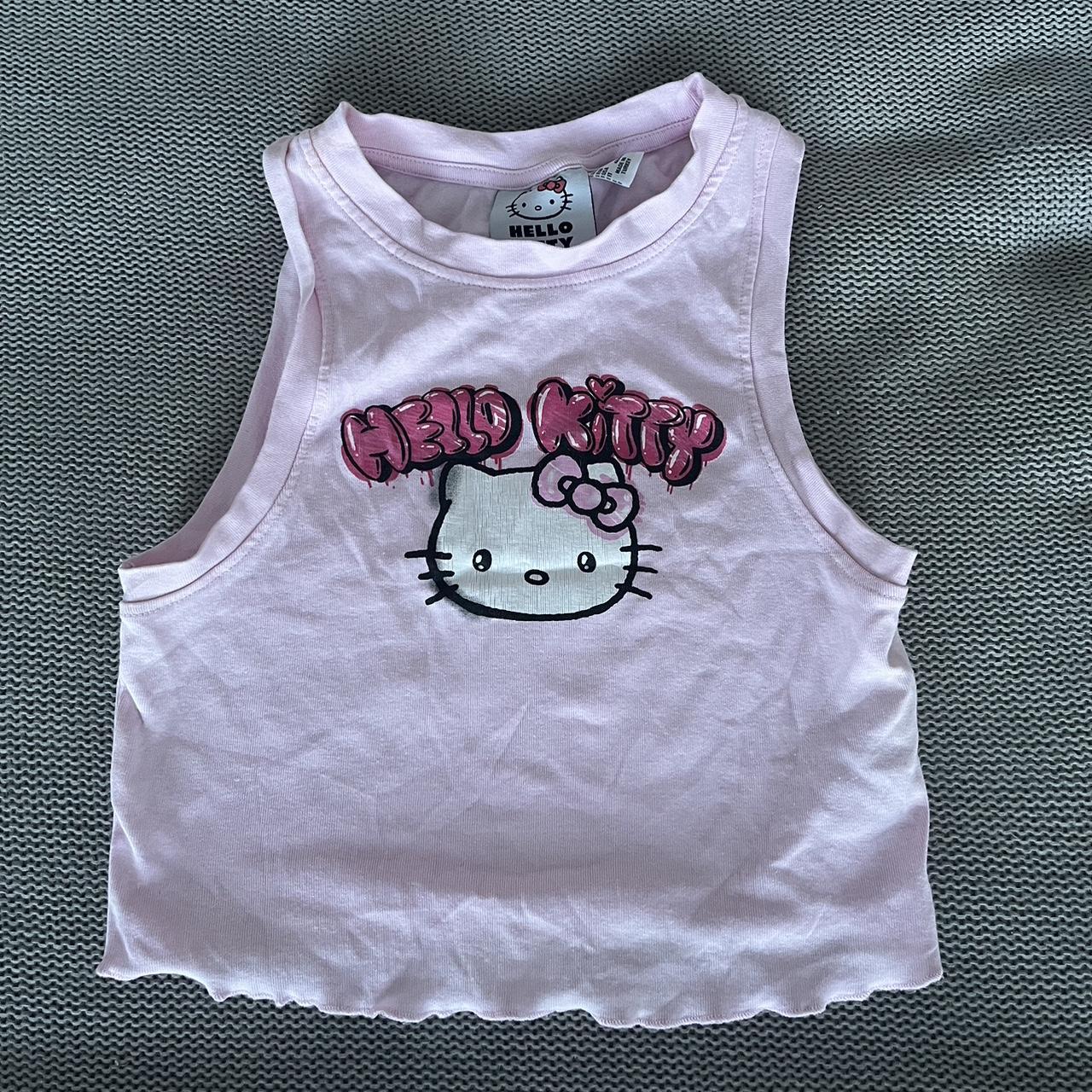 Pink hello kitty top size S Depop