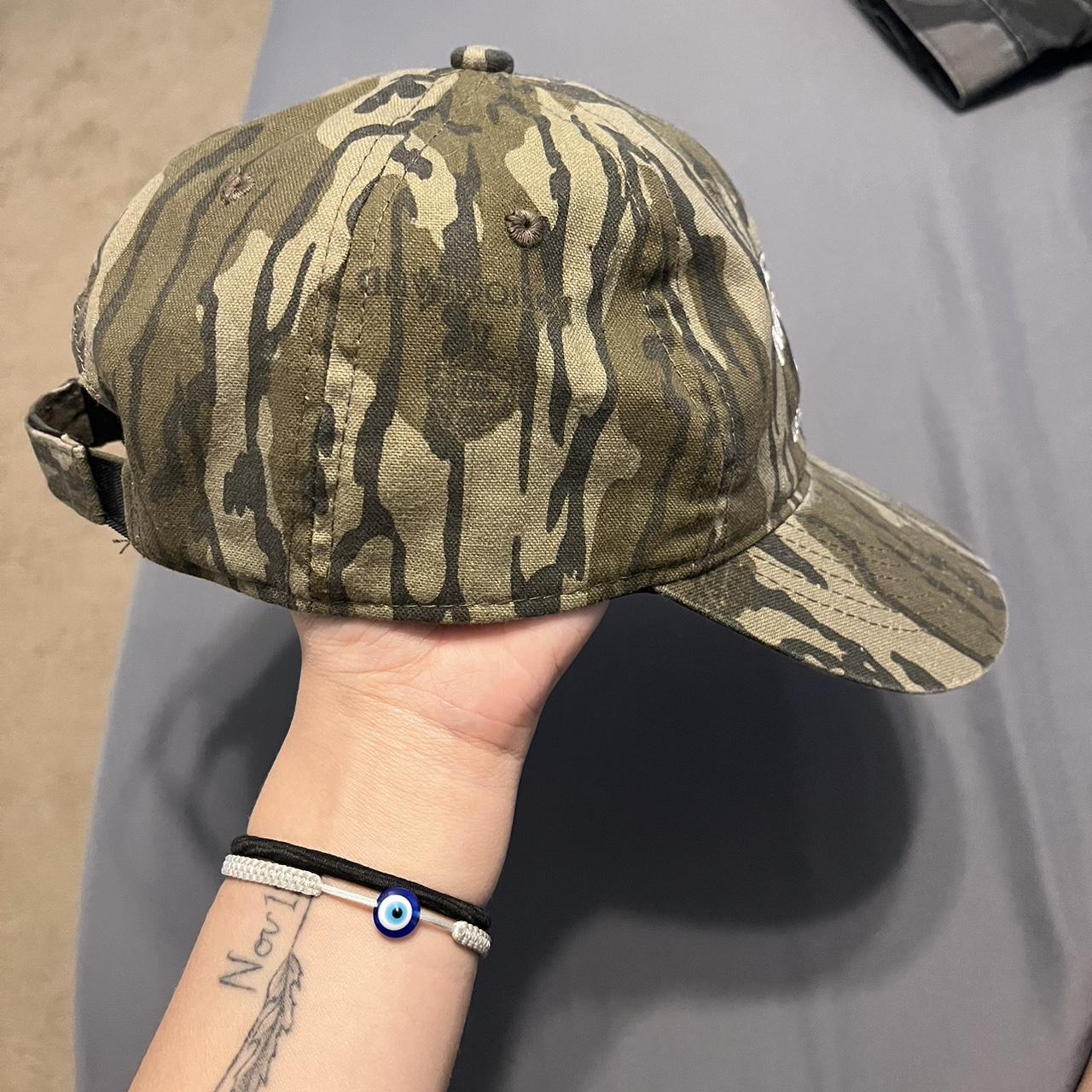 mossy oak camo prink hat adjustable velcro straps... - Depop