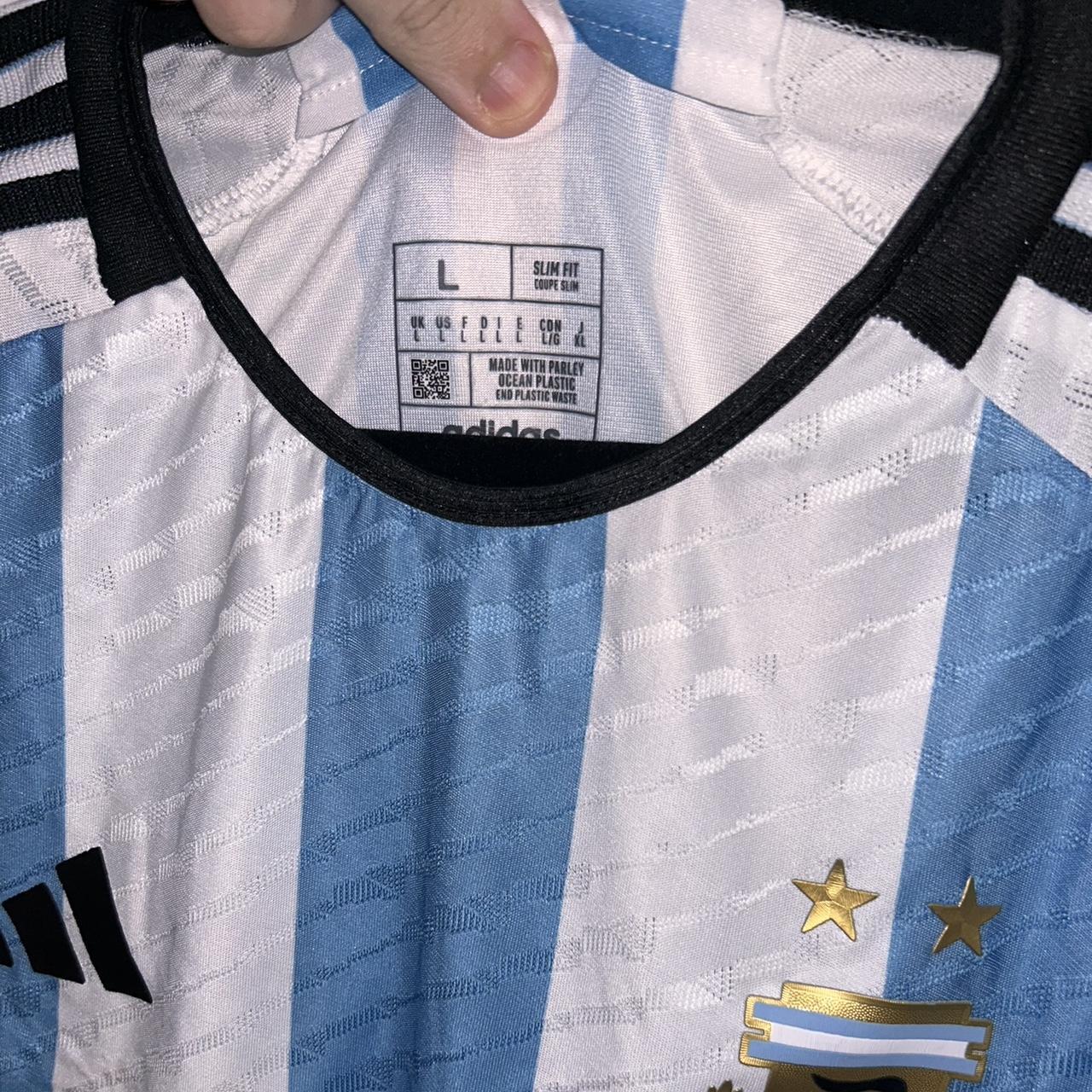 Leo Messi Jersey Adidas Argentina Blue White Size - Depop