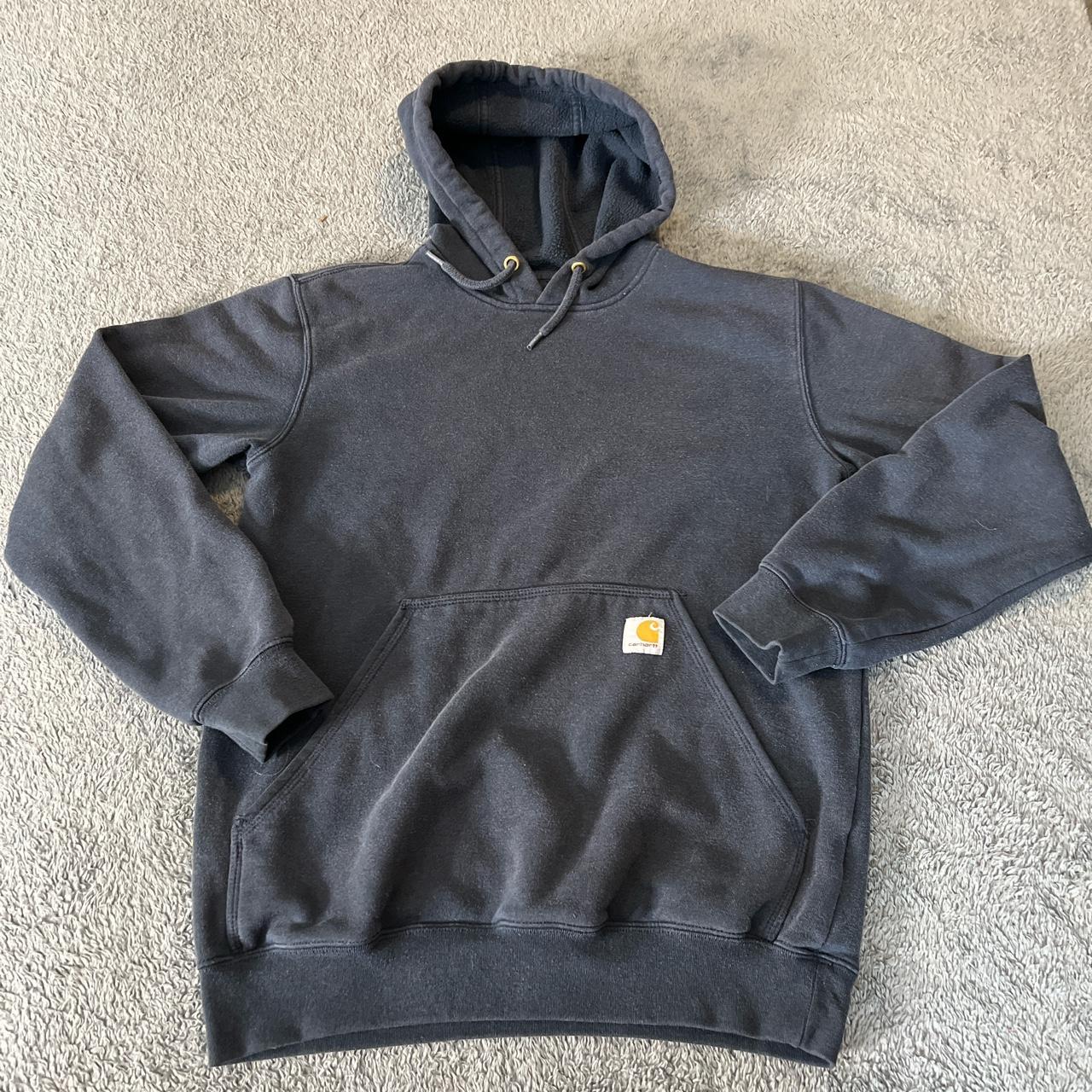 Carhartt Hoodie Dark Blue Made in Mexico - Depop