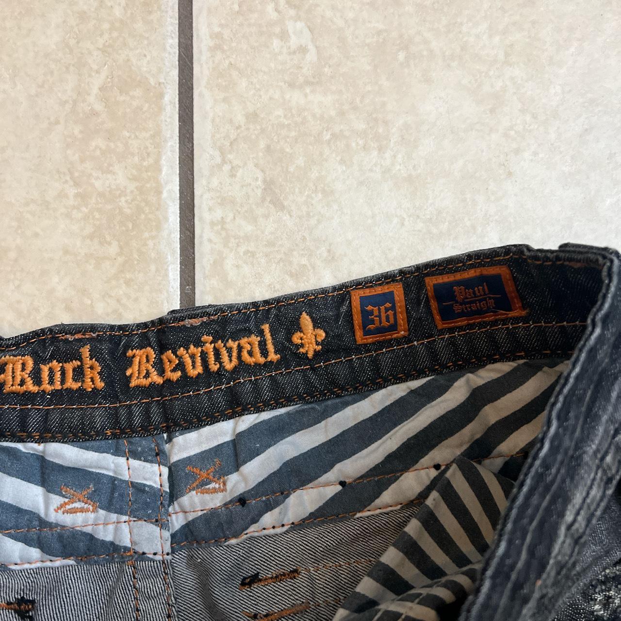 Y2K Rock Revival Jeans Crazy Embroidery Heavy Baggy - Depop