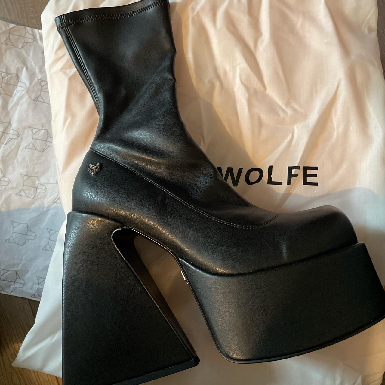 Naked Wolfe Women S Black Boots Depop