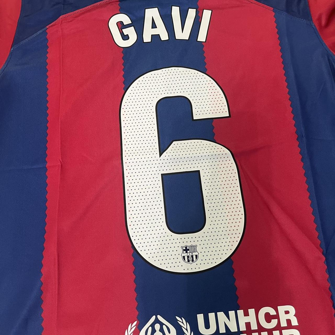 FC Barcelona Home Soccer Jersey Gavi #30 Player - Depop