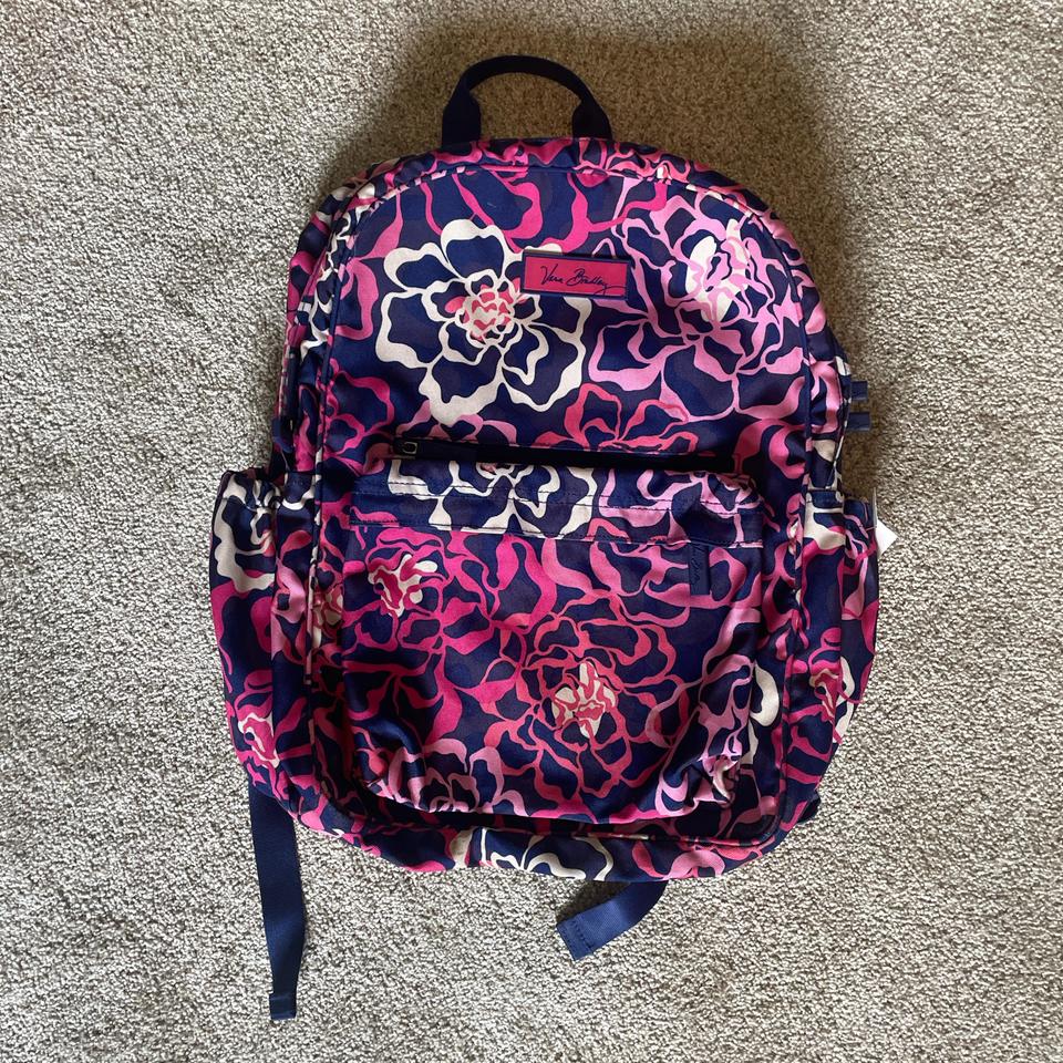 Vera Bradley Katalina Pink purchases Diamond Campus quilted backpack, bright pink and navy