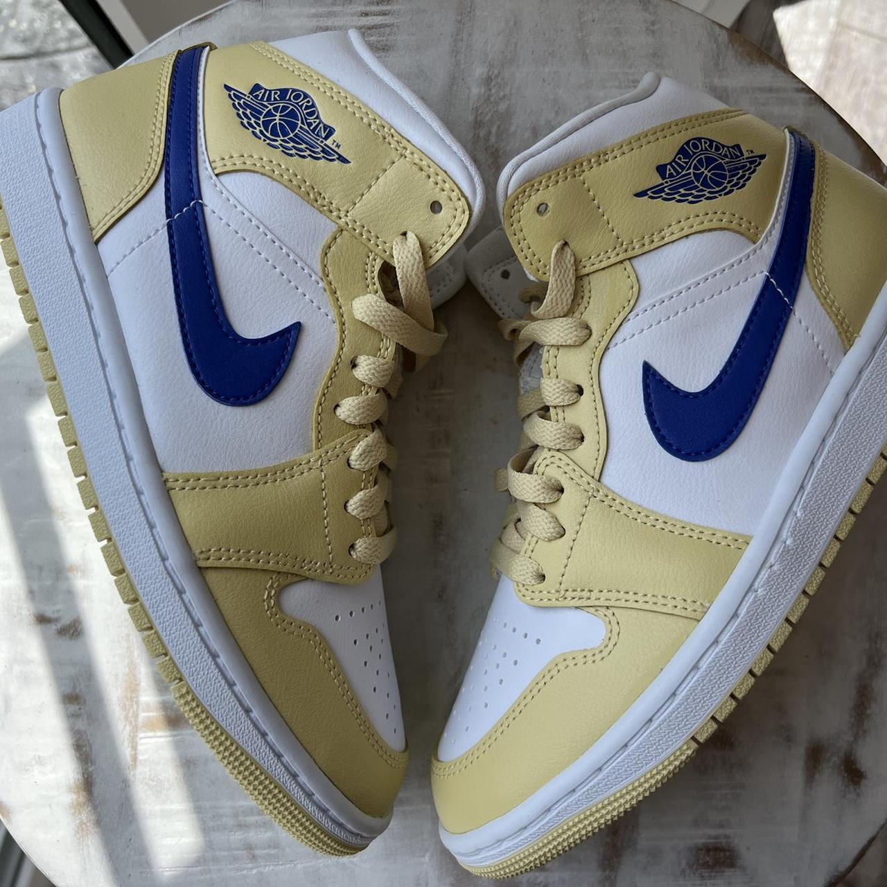 Nike Air Jordan 1 Mid Lemon Wash Lapis 6.5w | Depop
