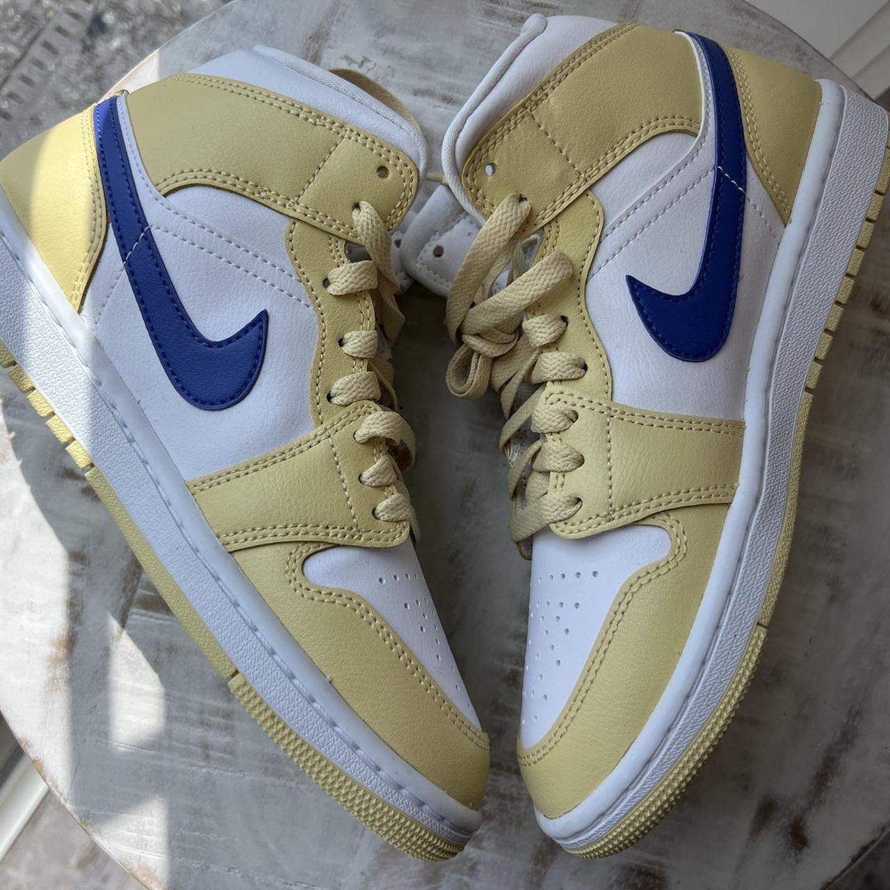 Nike Air Jordan 1 Mid Lemon Wash Lapis 6.5w | Depop