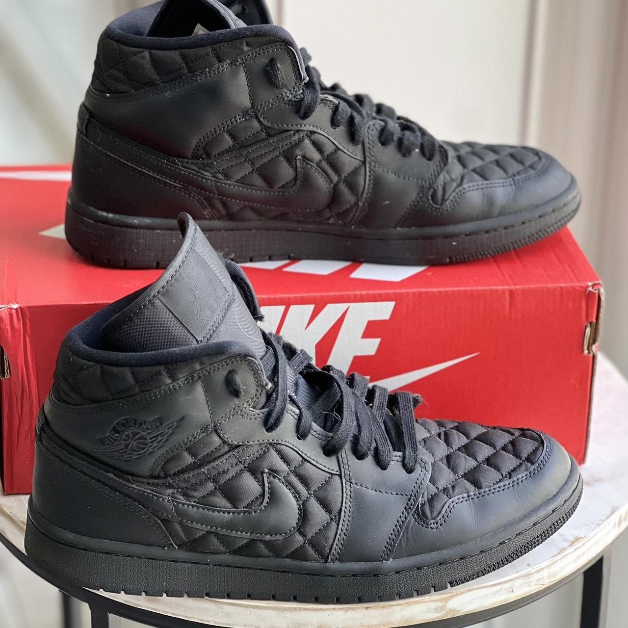 Nike Air Jordan 1 Mid Retro Se Quilted Black size