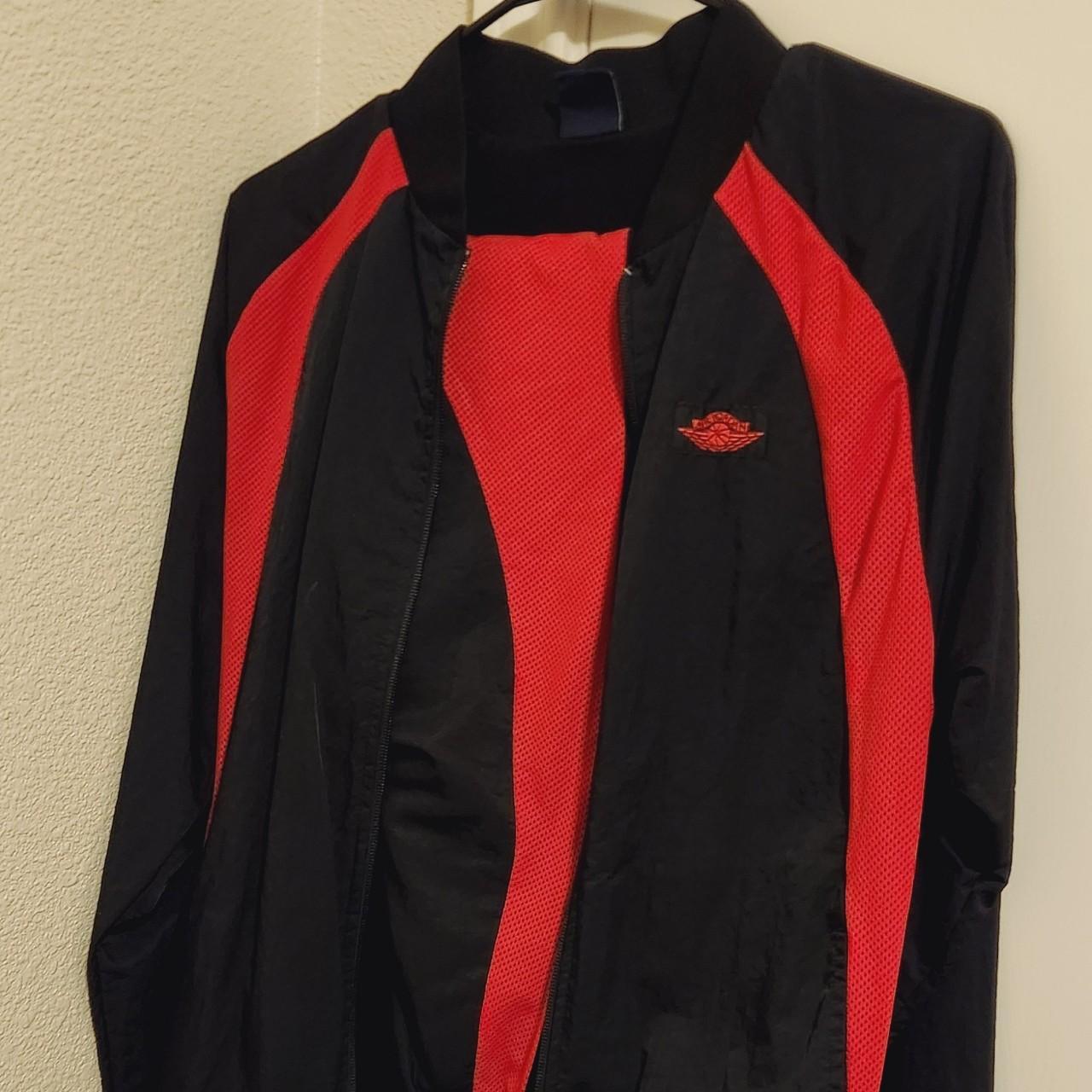 jordan black and red tracksuit