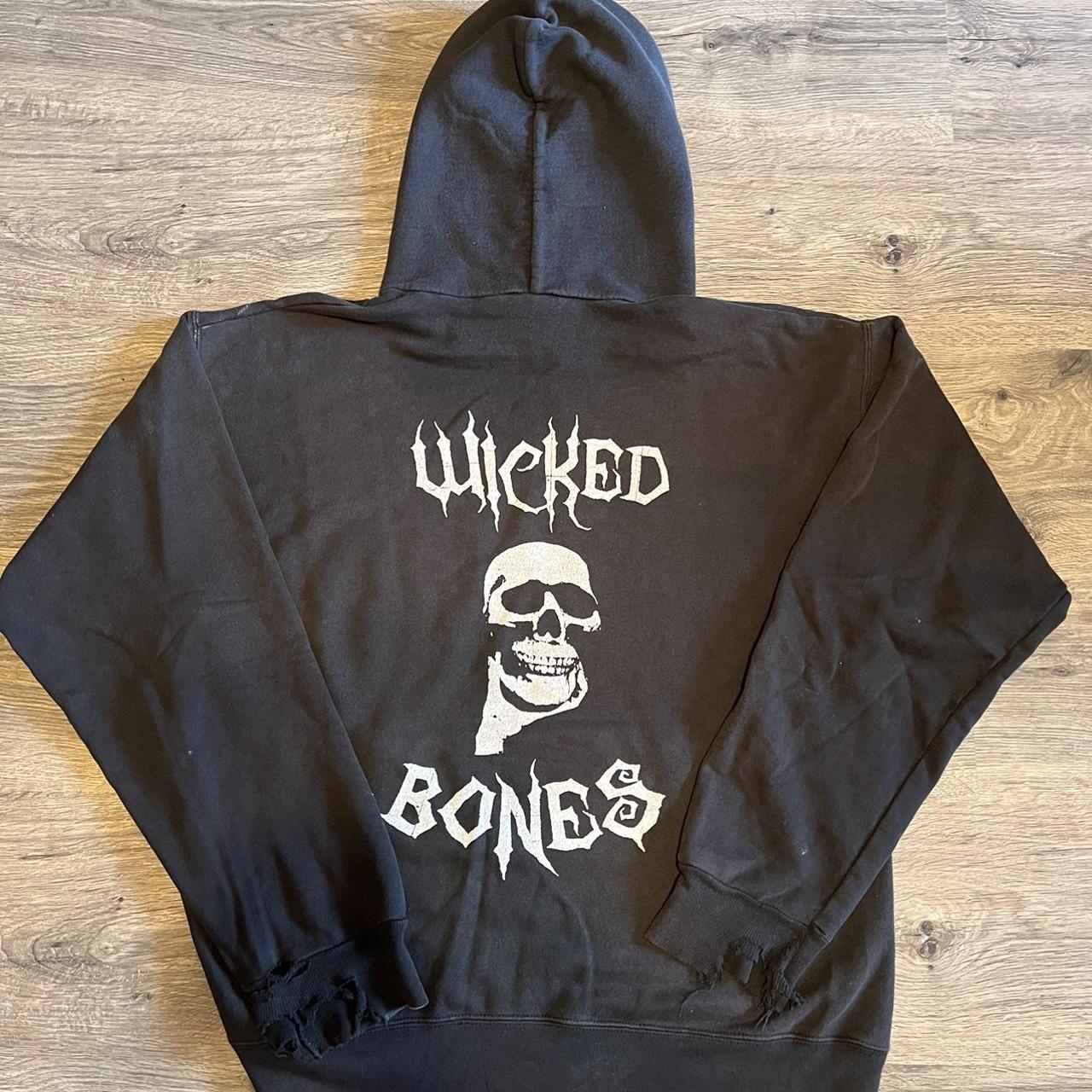 Wicked Bones Hoodie Perfect distress y2k grunge Depop