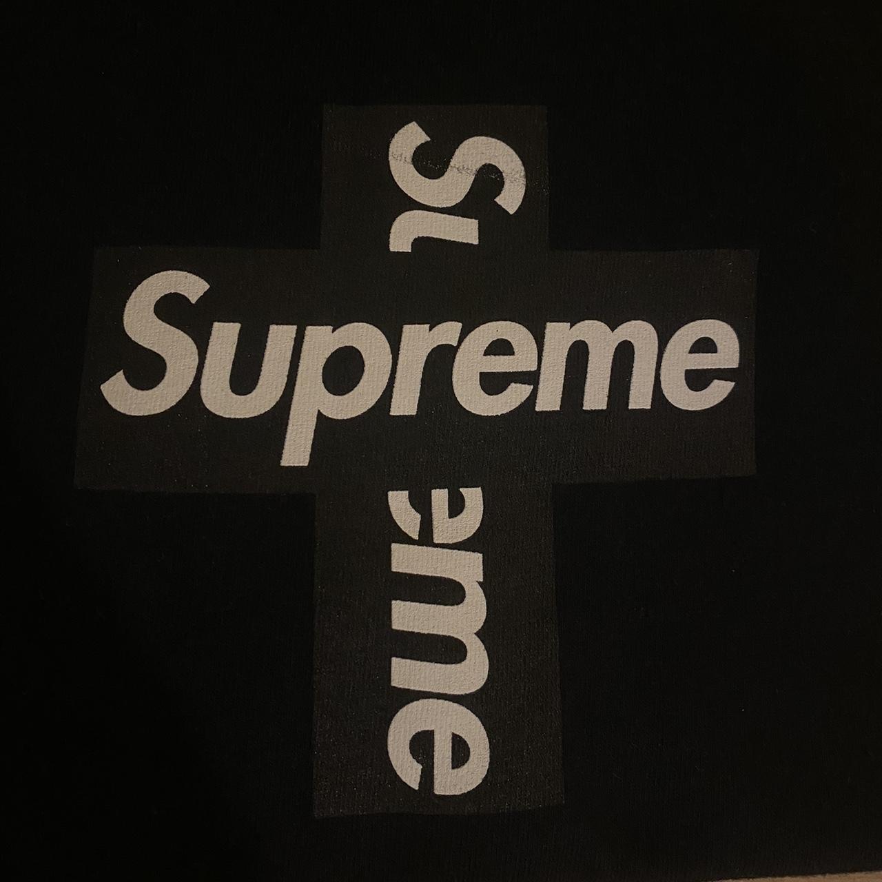 Supreme cross box logo tee ( black ) great condition... - Depop