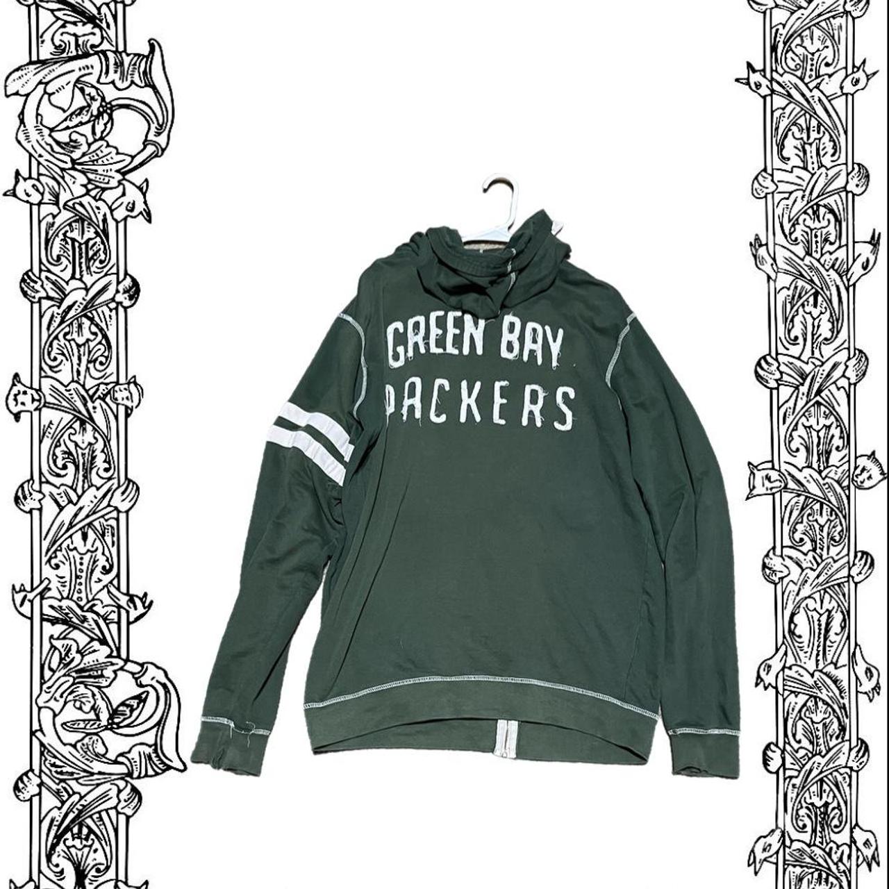 vintage Green Packers hoodie Size: 2XL 26'W 28'L - Depop