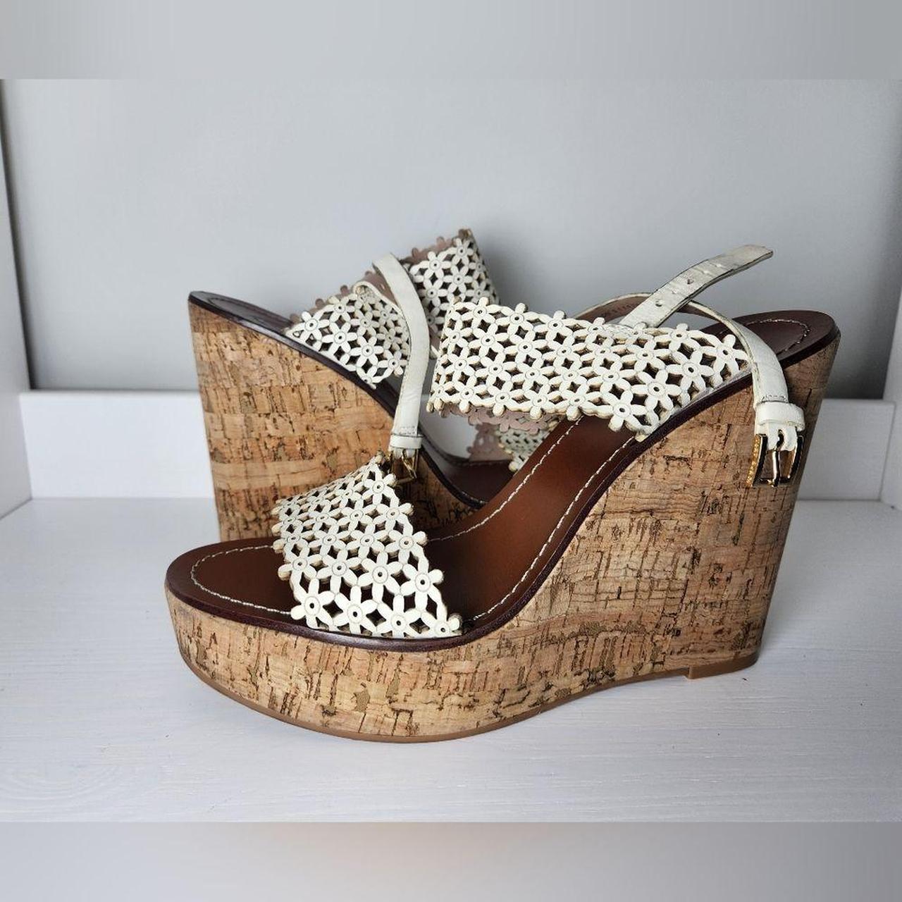 Tory Burch Cork Platform Wedge Sandals Daisy Depop