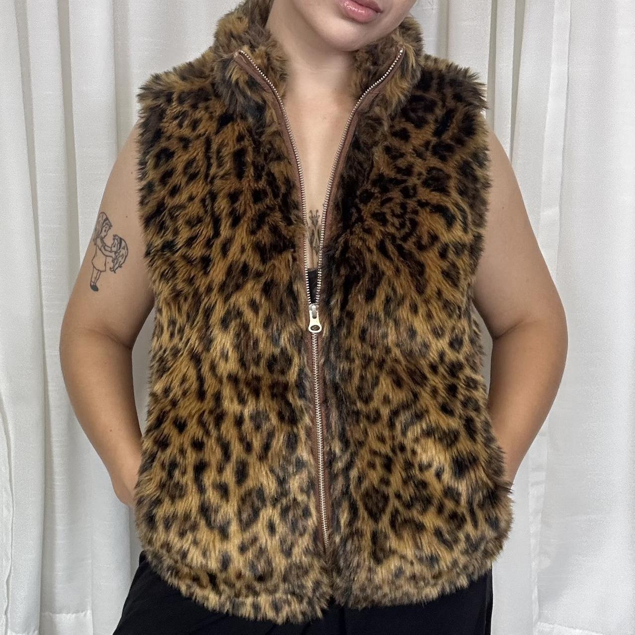 J crew leopard vest best sale