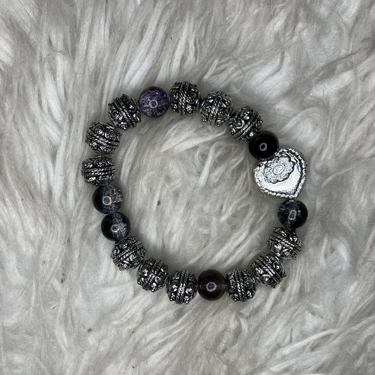 beaded bracelets :) clear elastic string + - Depop