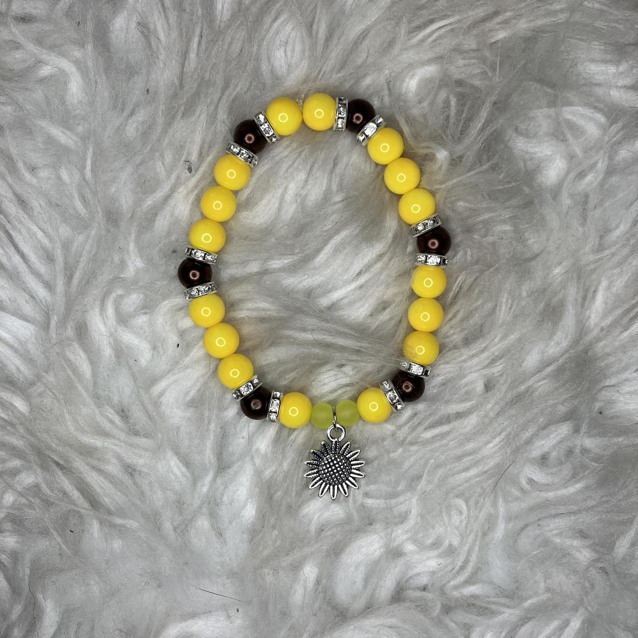 beaded bracelets :) clear elastic string + - Depop