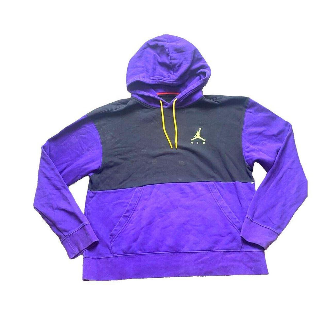 Air Jordan Sweatshirt Adult Large Purple Black. Depop