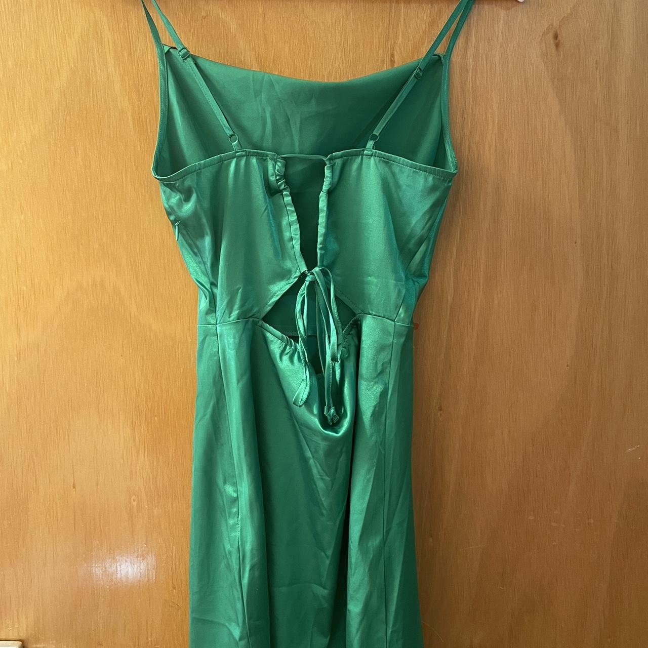 NEON GREEN mini DRESS, fits size 4-6. H&M brand,... - Depop