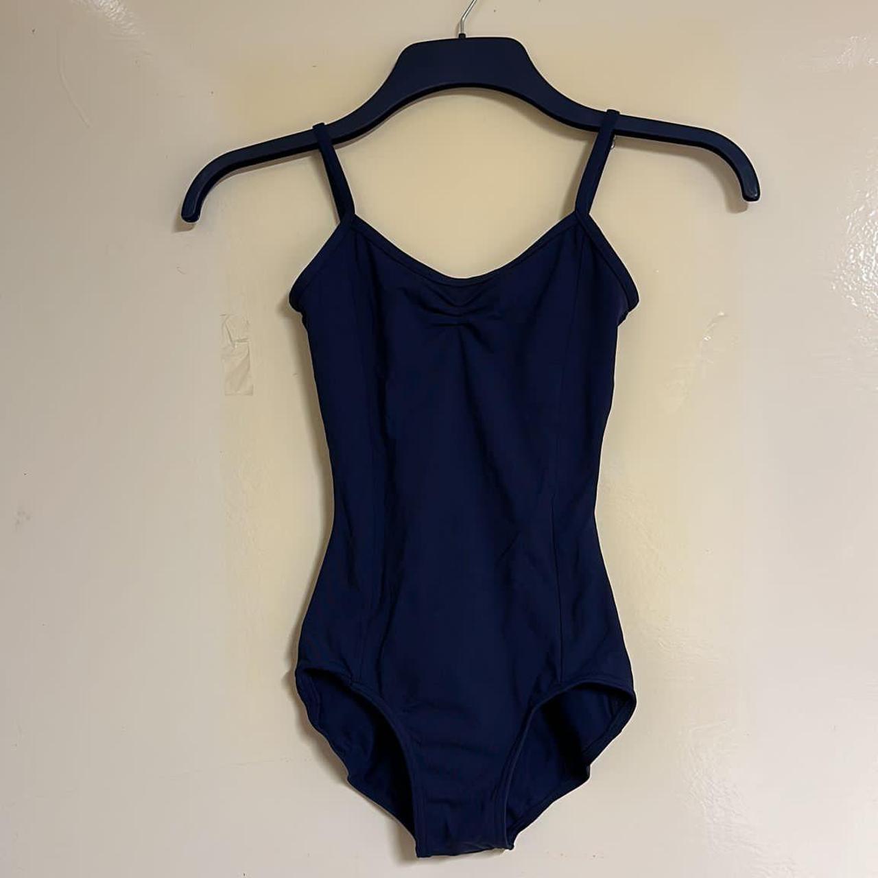 DARK BLUE leotard, size 4-6. Worn a few times,... - Depop