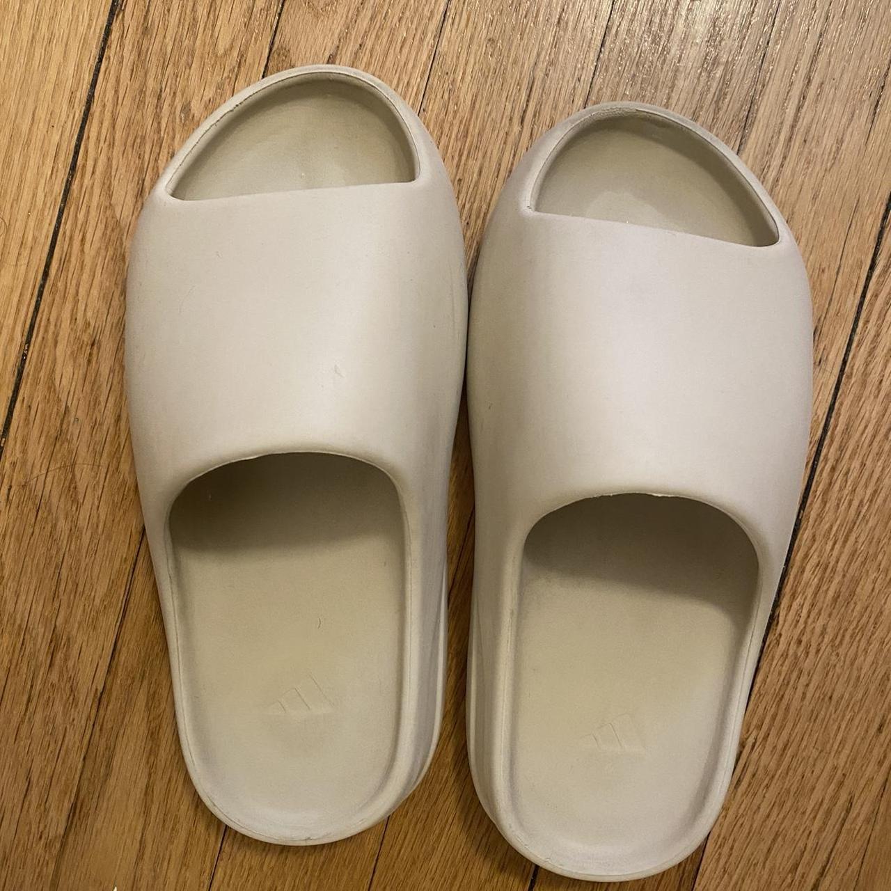 Bone adidas Yeezy slides. Lightly used, they are a... - Depop