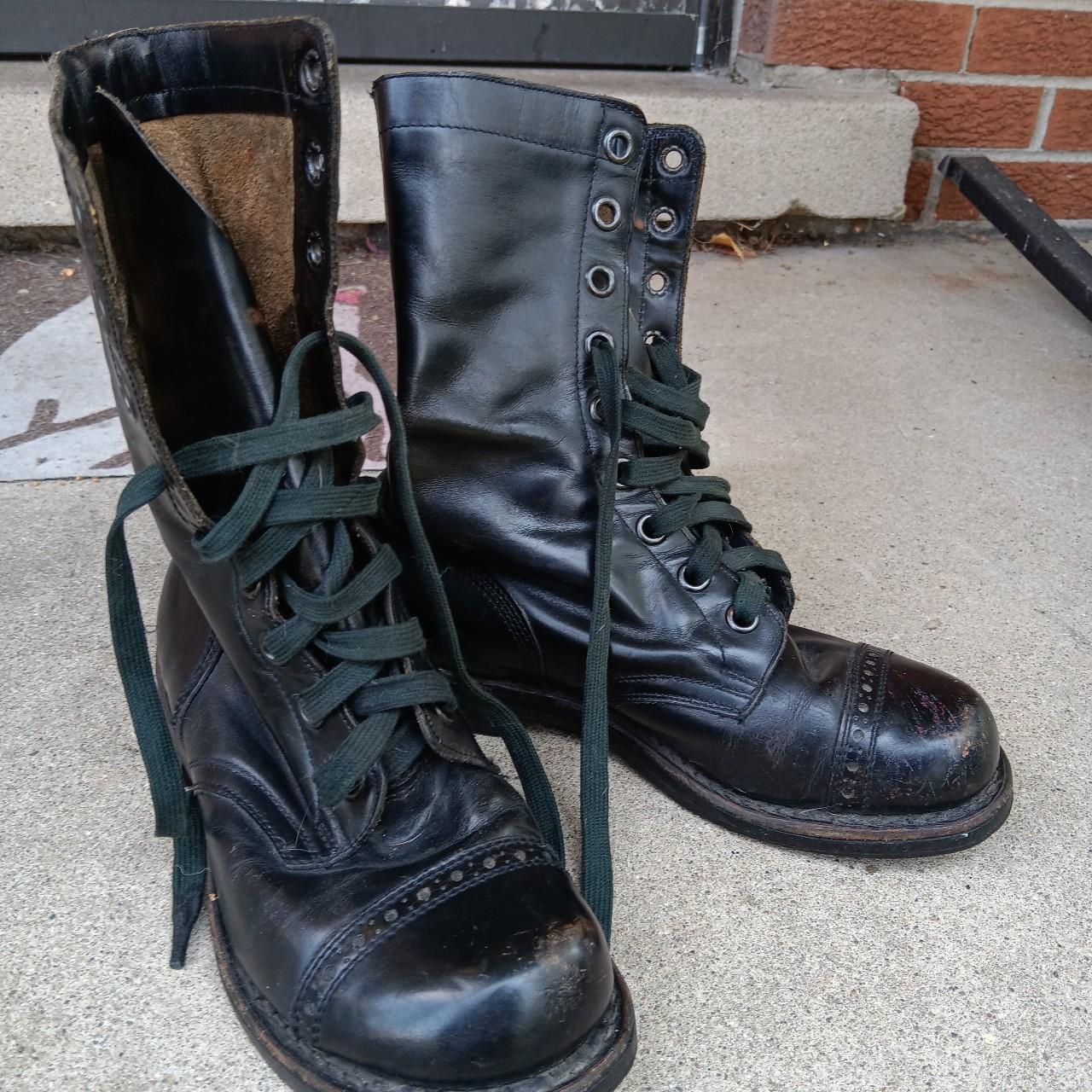 Authentic Vintage Military Boots From (I Believe)... - Depop