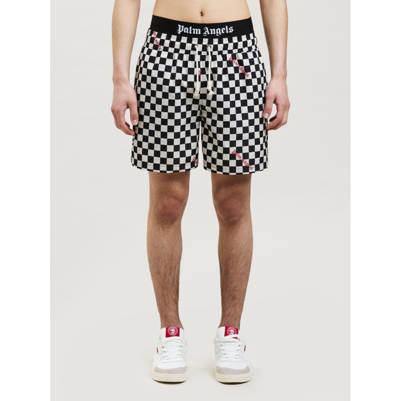 NEW Palm Angels damier swim shorts trunks checkered... - Depop