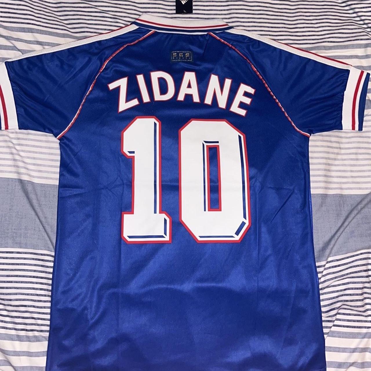 France 1998 Home World Cup #10 Zidane Jersey Sizes... - Depop