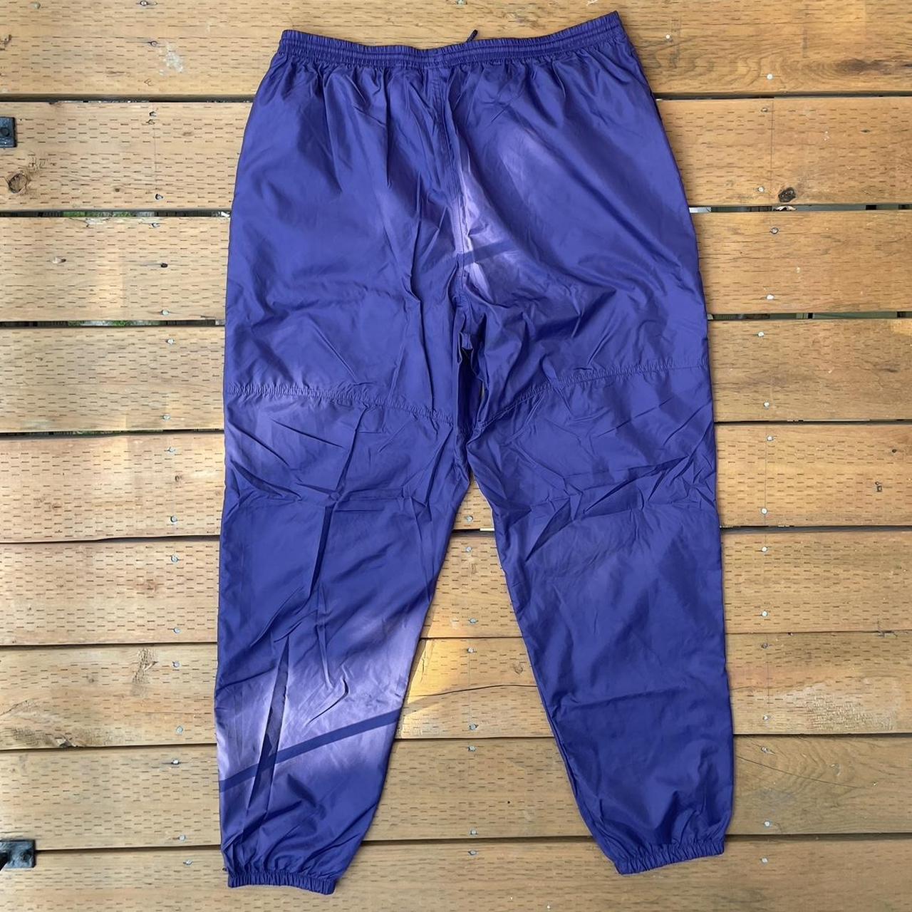 Vintage 1990’s Nike purple track pants - Size... - Depop