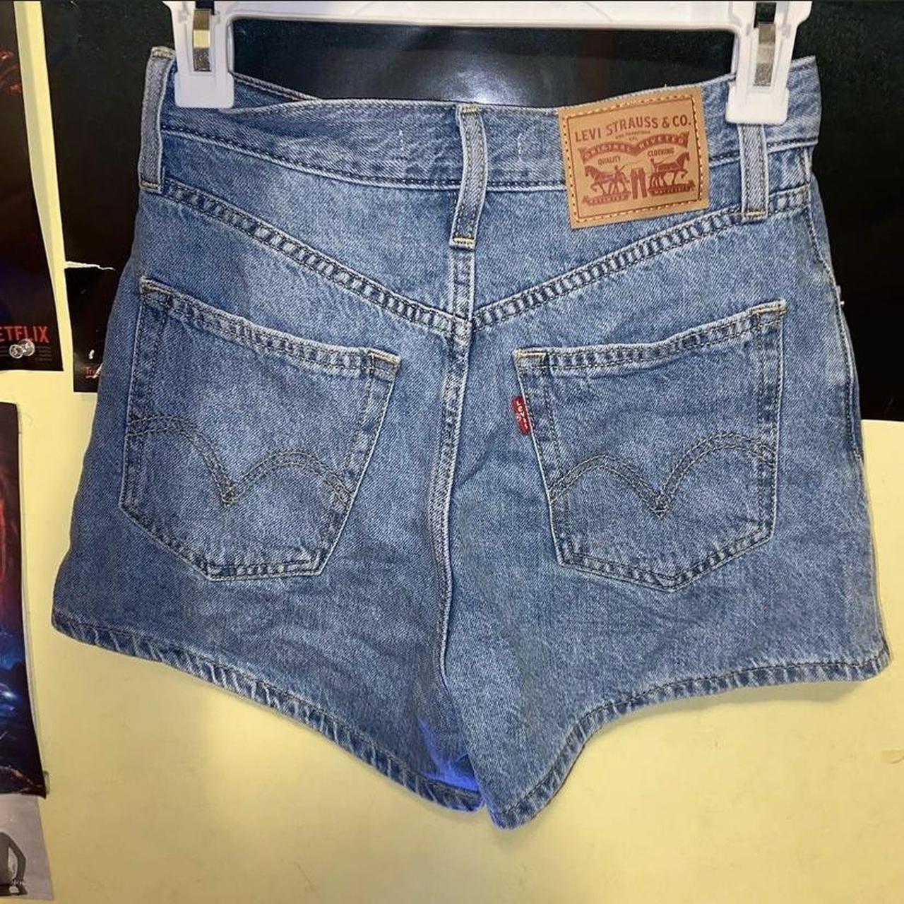Levis High Waisted Mom Shorts in Black So sad that - Depop