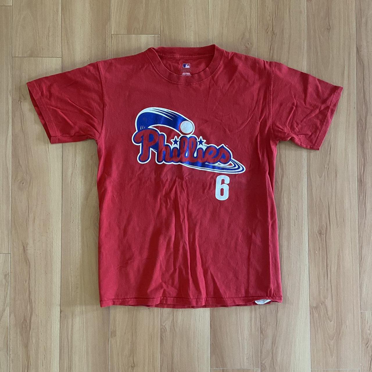MLB Phillies T-shirt Ryan Howard Number 6 Phillies Logo 