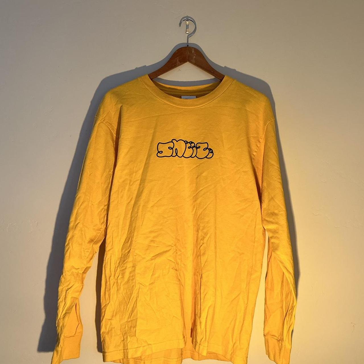 Sneeze Magazine Graffiti Logo Yellow Long Sleeve... - Depop