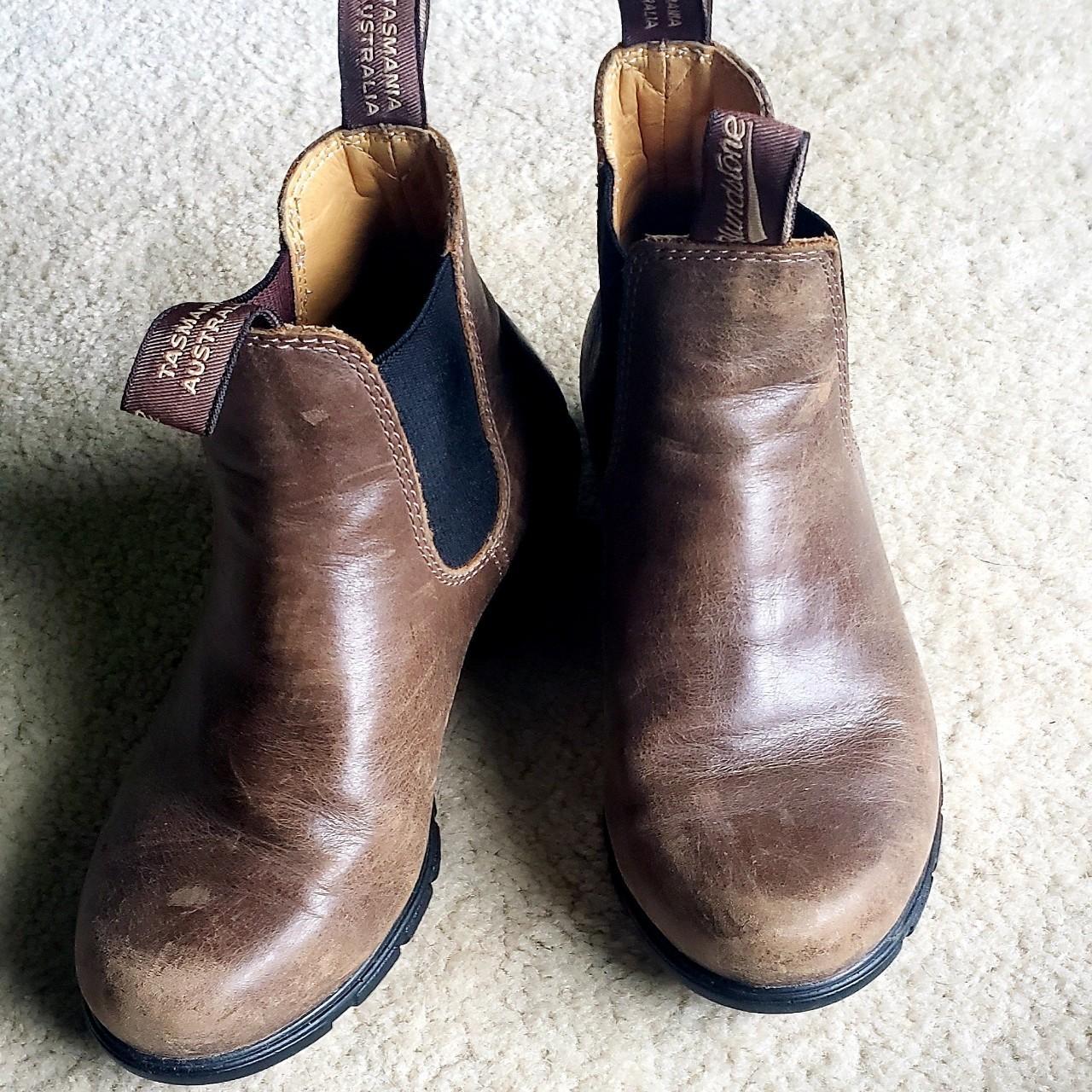 Blundstone Heeled Chelsea Boots Antique Leather Size