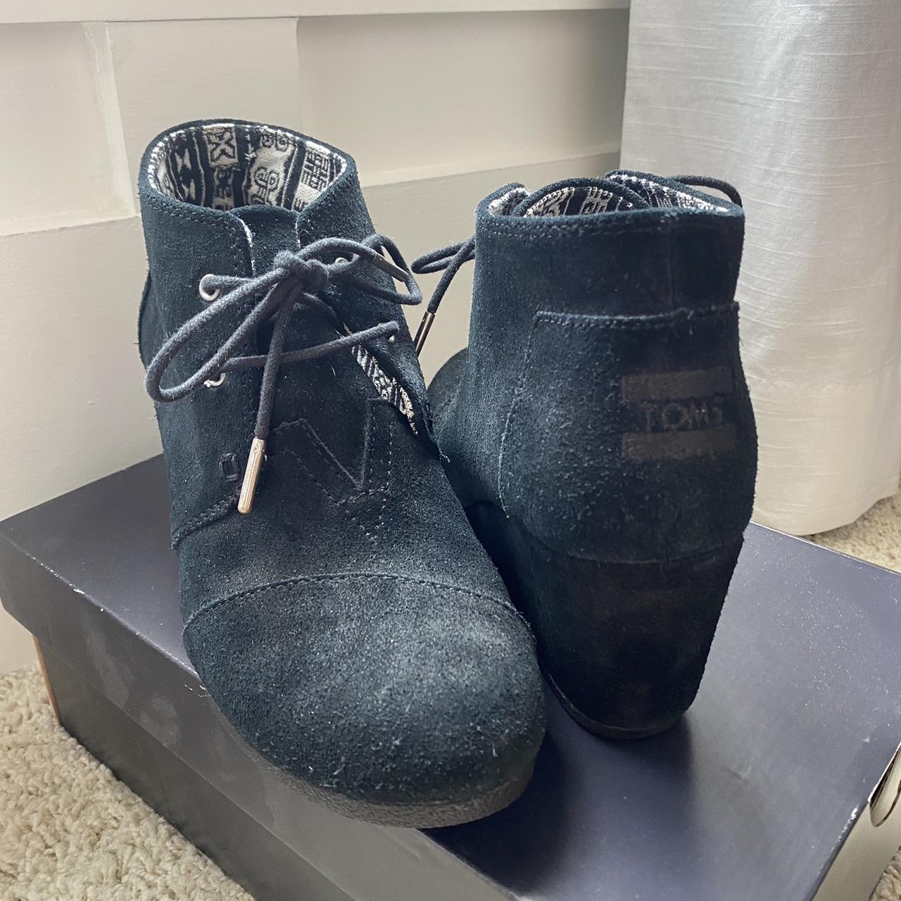 TOMS Ankle Boots Lace Up | Color: Black | Size:... - Depop