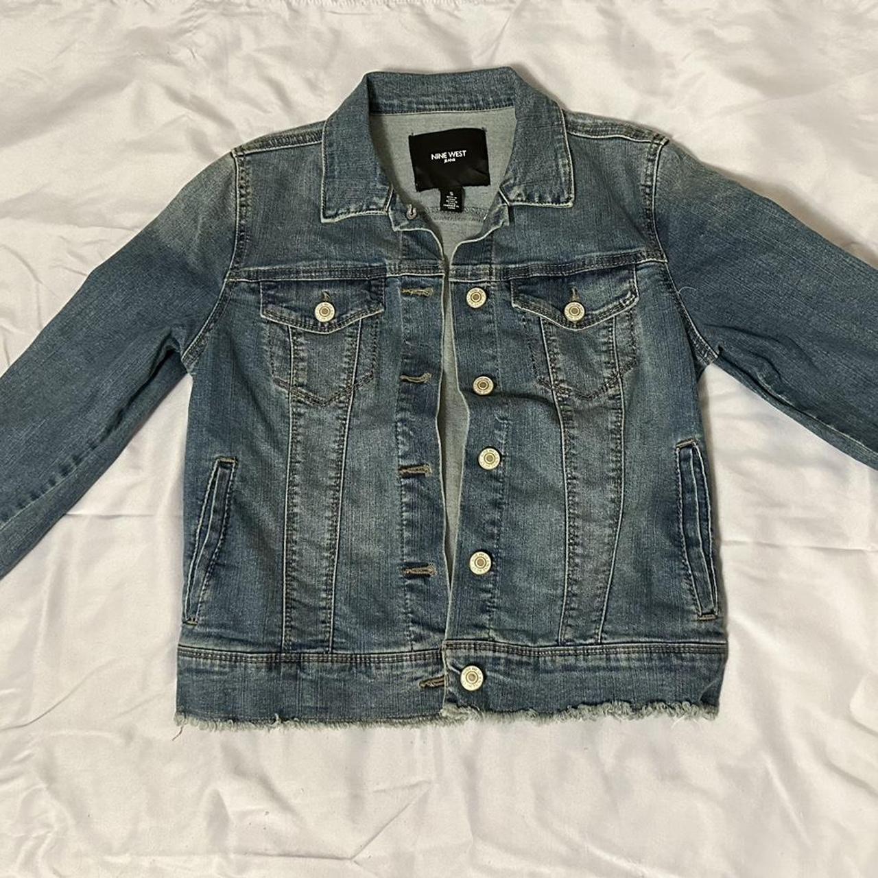 Size S Denim jean jacket A bit oversized Great... - Depop