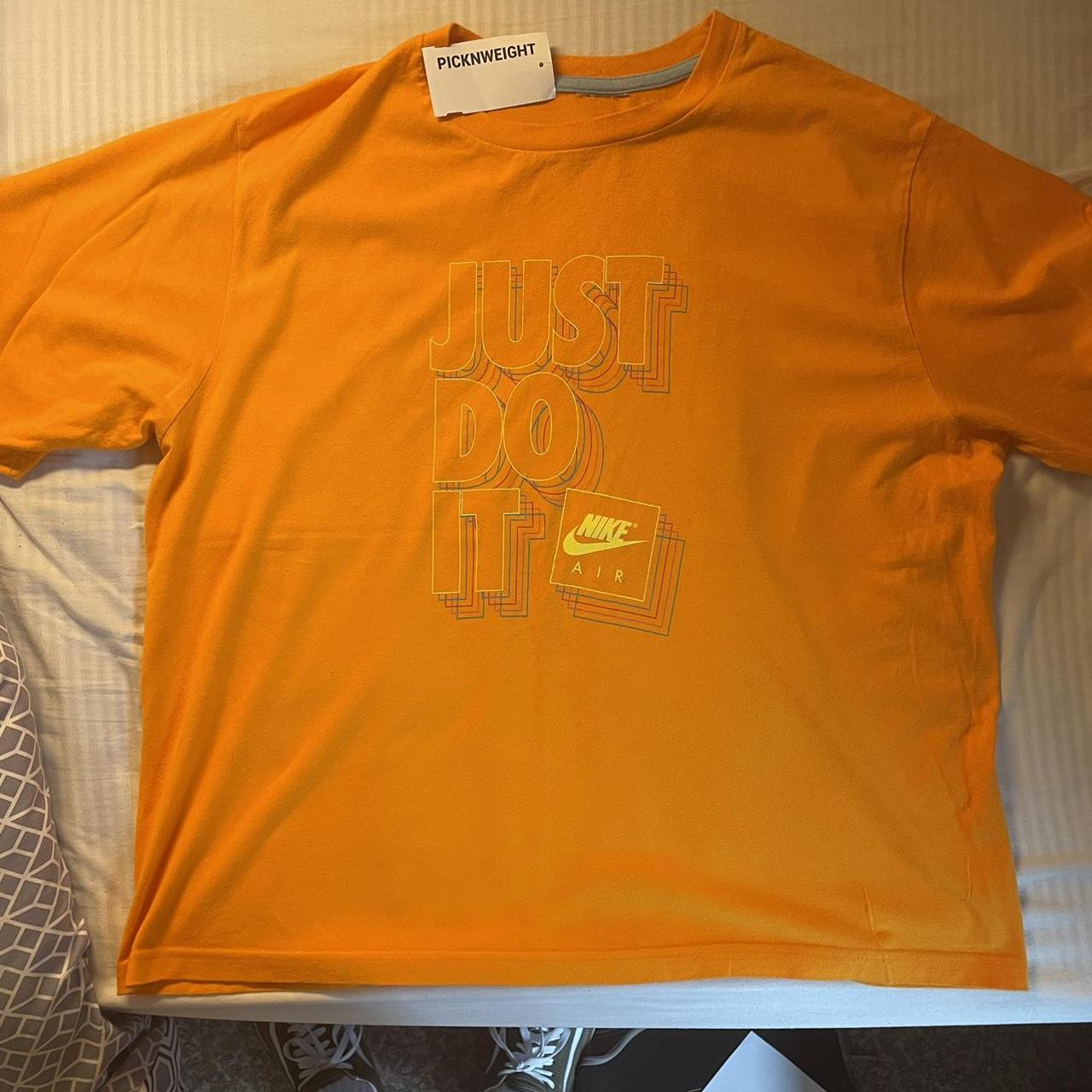 Nike just do shop it orange shirt