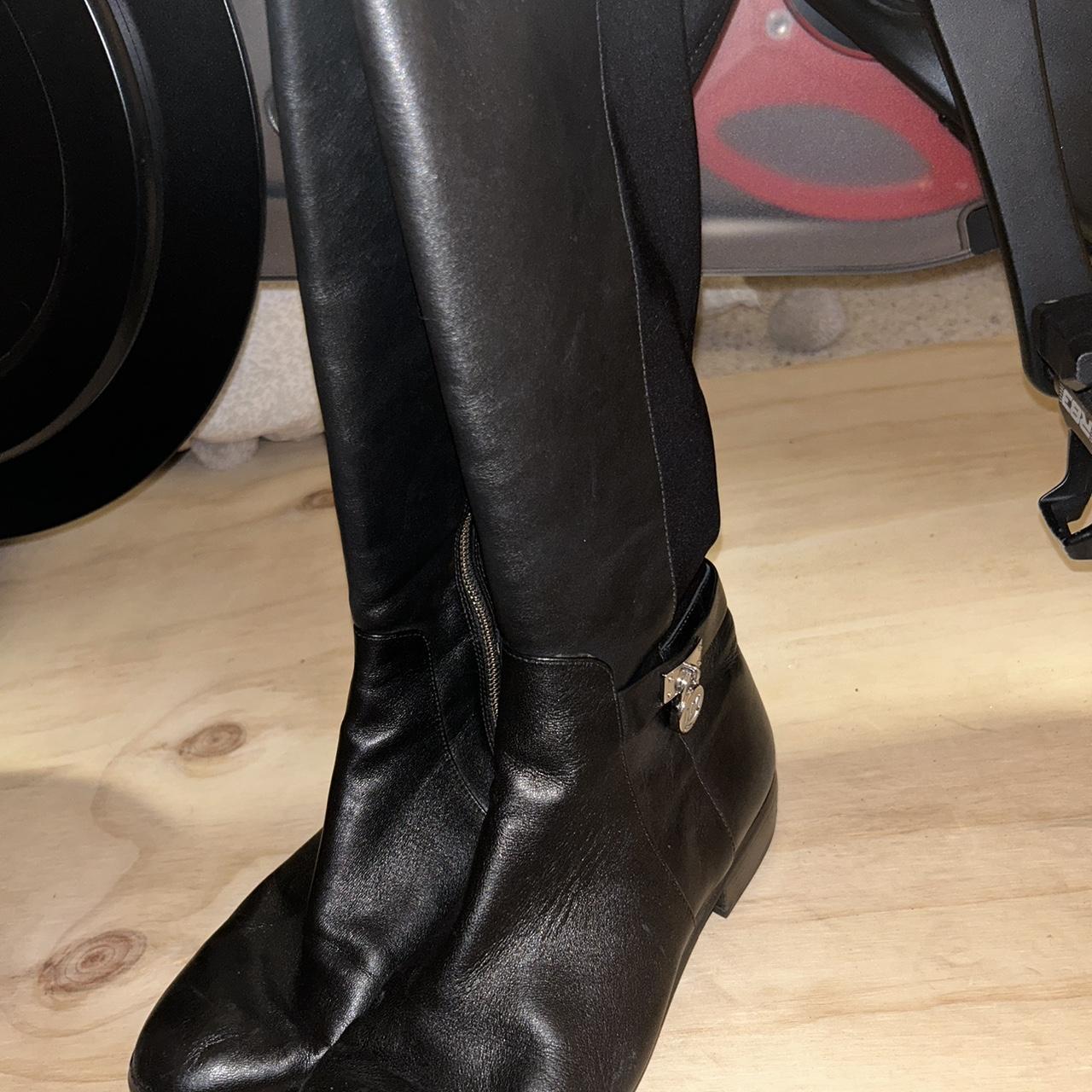 michael kors riding boots black